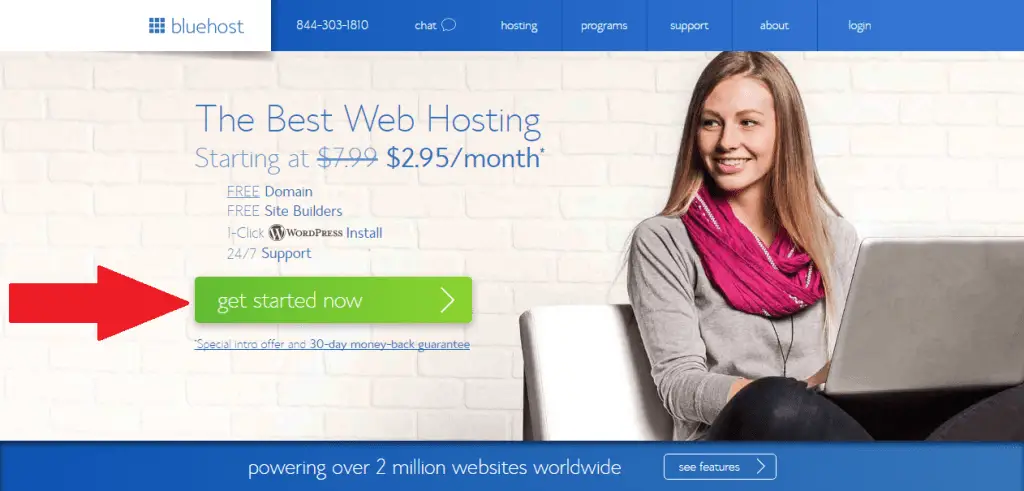 Bluehost Homepage