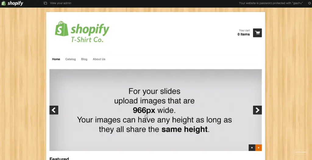 Shopify upload banner image