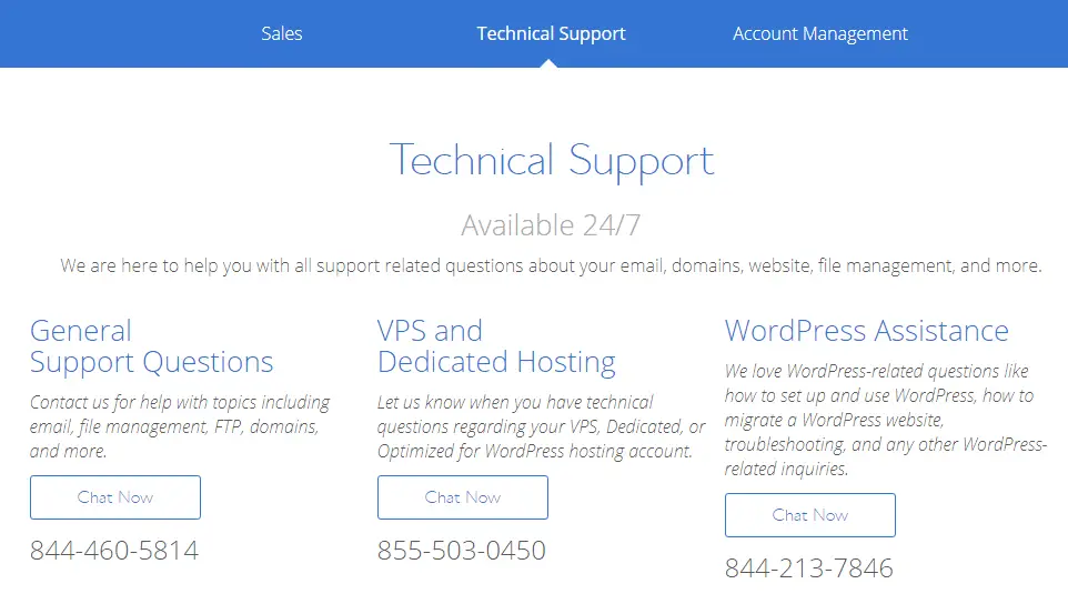 Bluehost Support